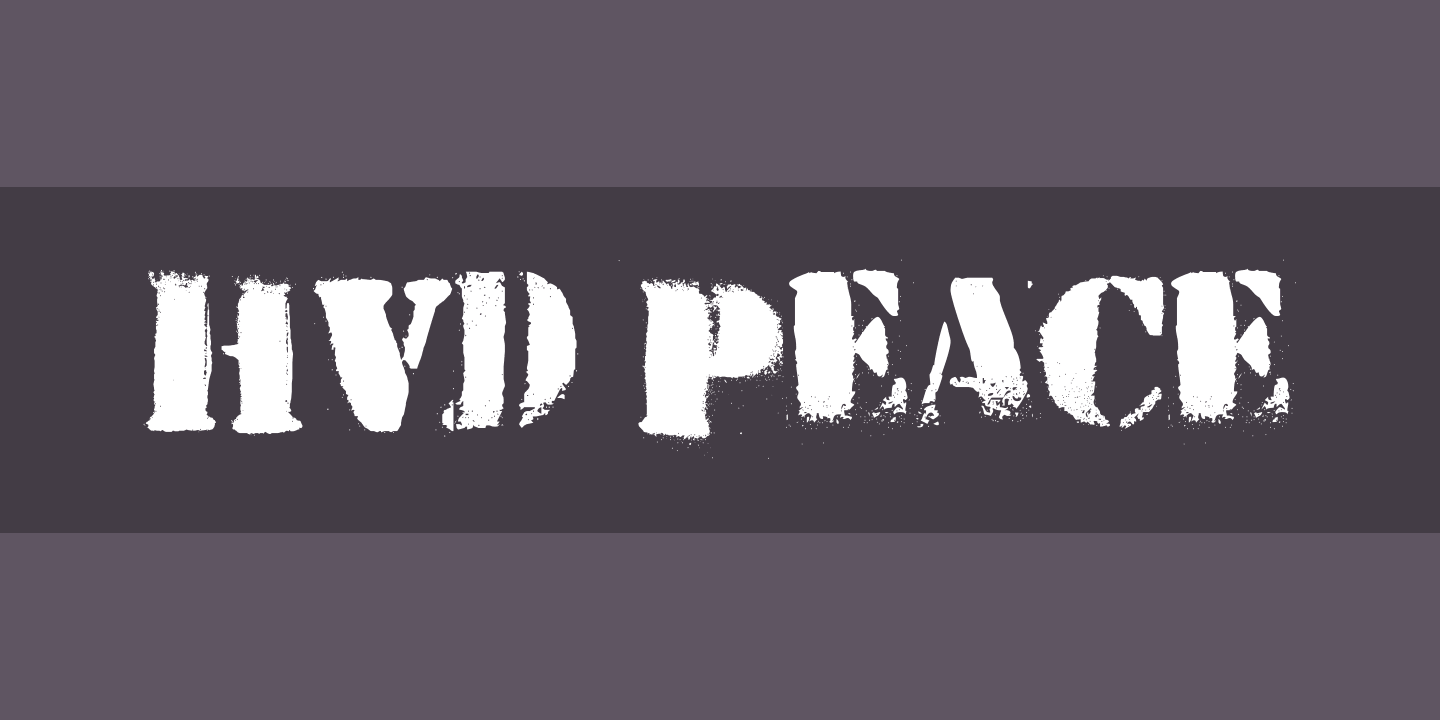 Beispiel einer HVD Peace-Schriftart